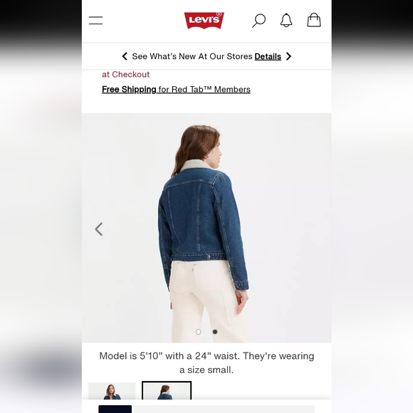 Levi's Blue Denim Jacket for Women - Picture 3 of 13